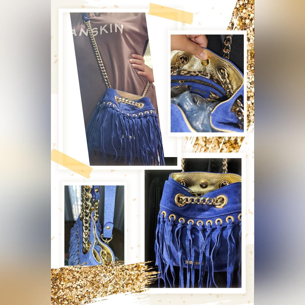 JUST CAVALLI CALF SUADE LEATHER